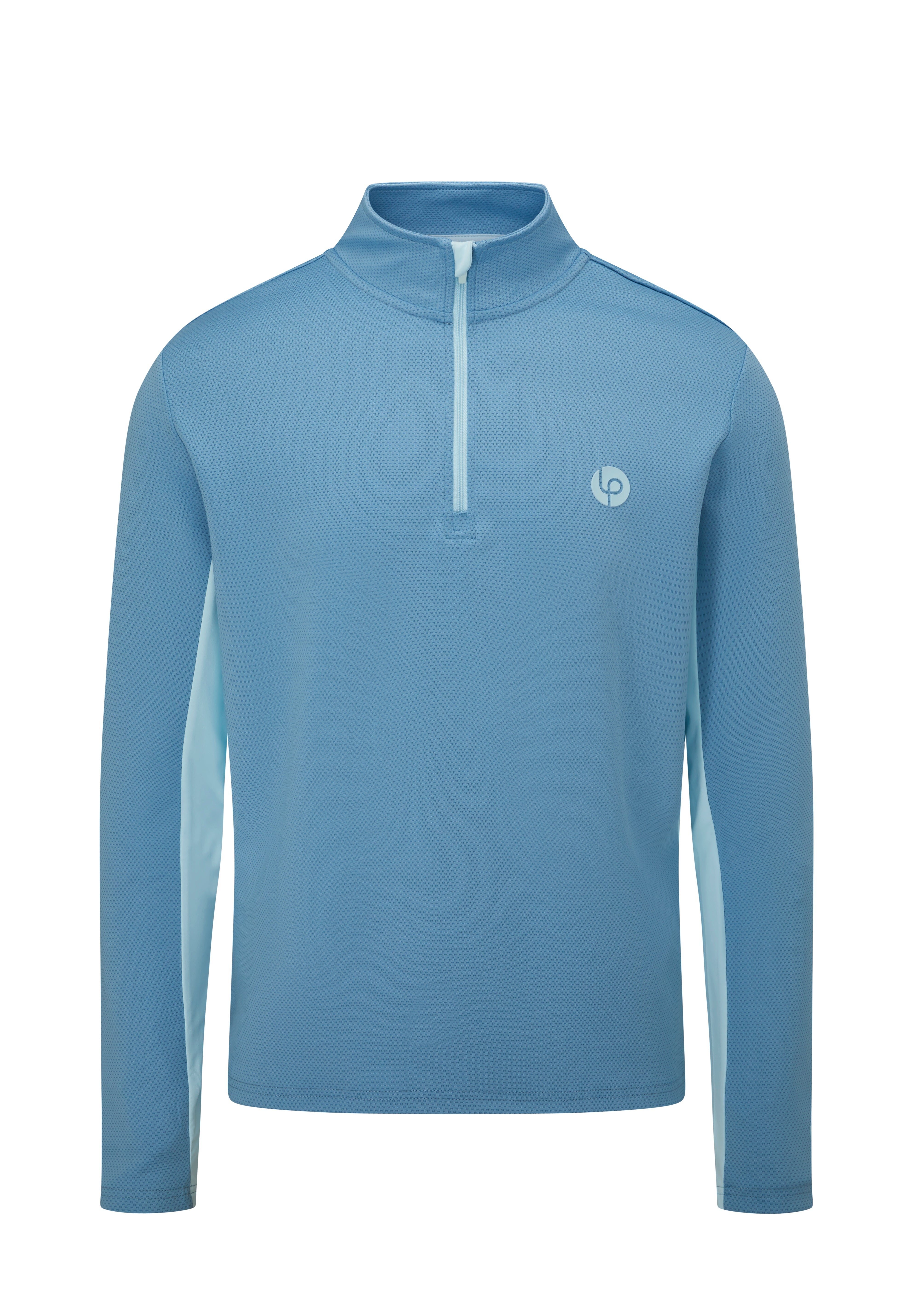 The Jacquard ¼ Zip Mid Layer - Aqua