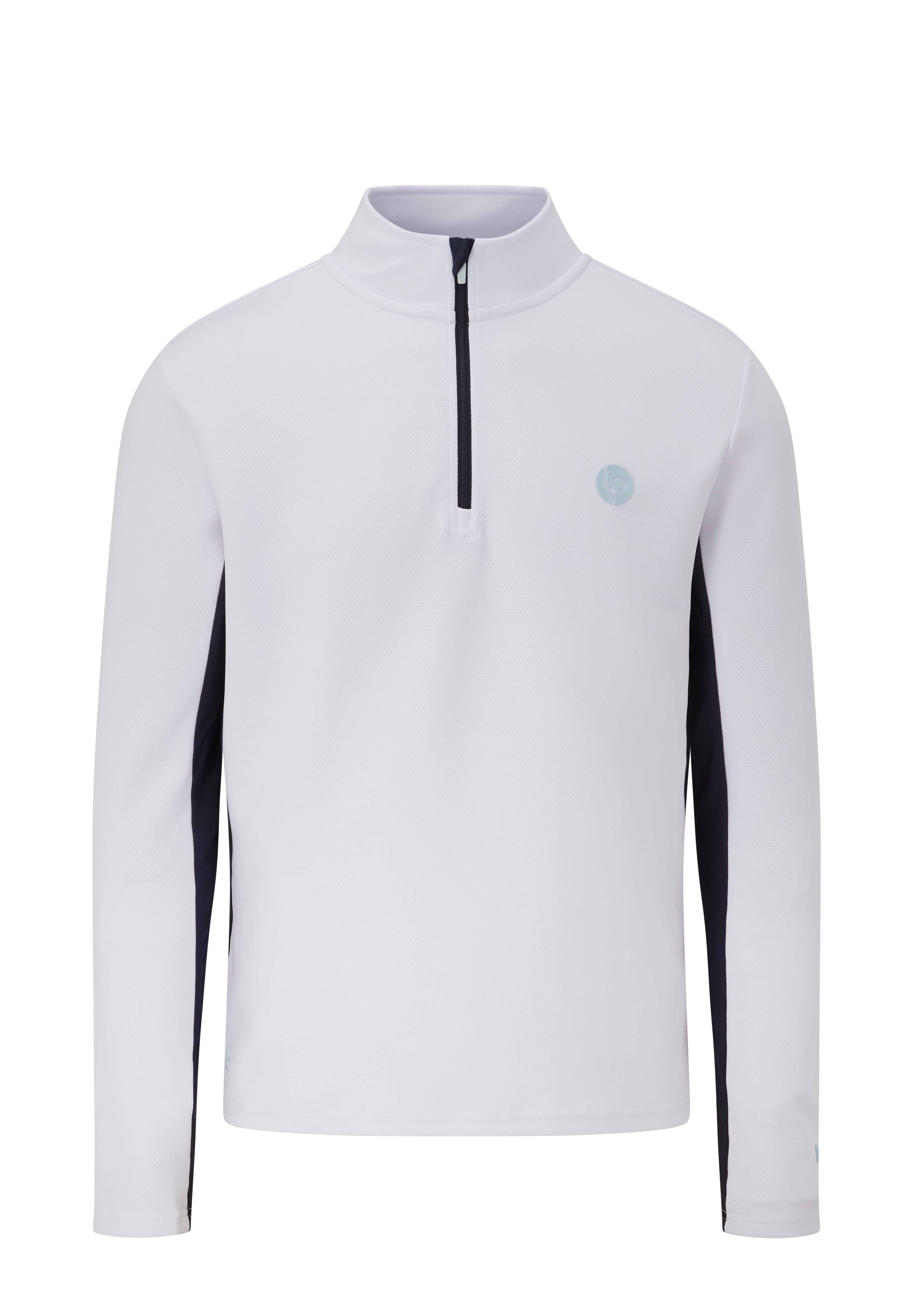 The Jacquard ¼ Zip Mid Layer - White